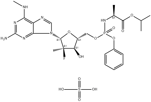 Bemnifosbuvir hemisulfate Structure